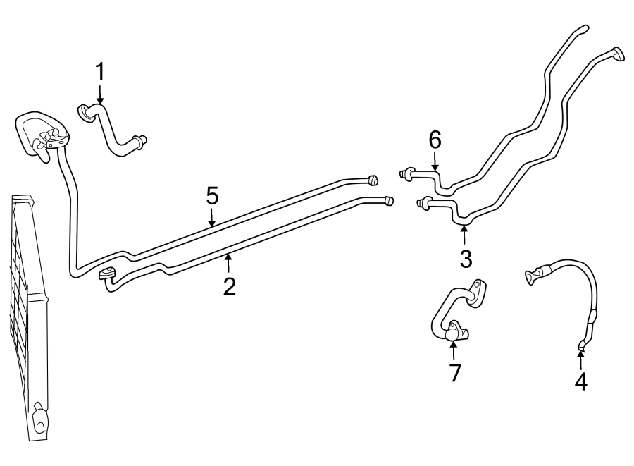 Diagram AIR CONDITIONER & HEATER. REAR AC LINES. for your 2021 Porsche Cayenne   