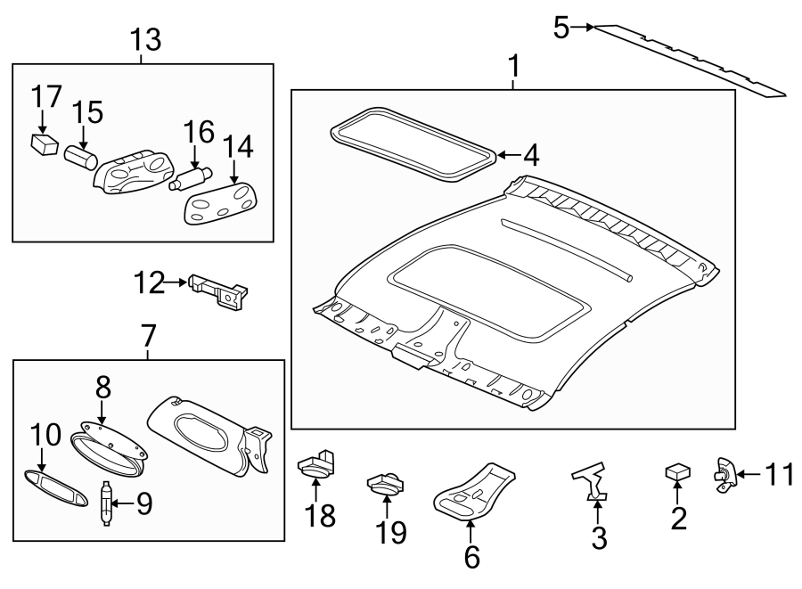 Diagram INTERIOR TRIM. for your 2013 Porsche Cayenne  Base Sport Utility 