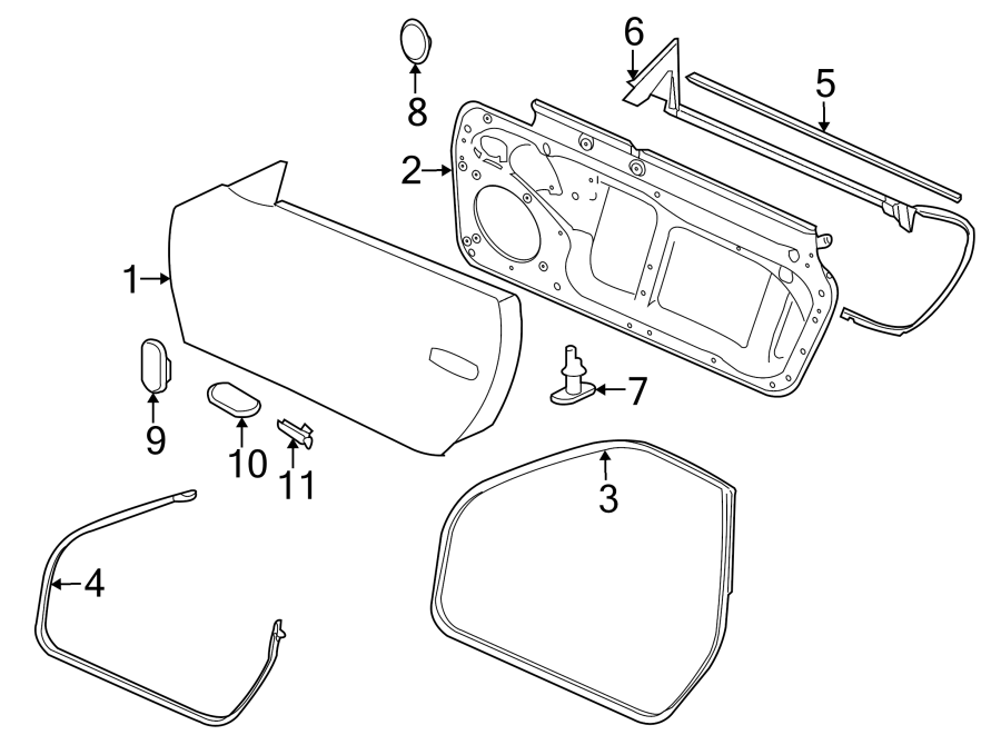 Diagram DOOR & COMPONENTS. for your 2018 Porsche Cayenne  Base Sport Utility 