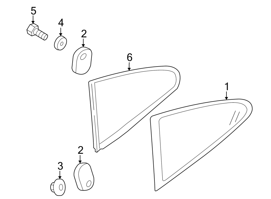 Diagram QUARTER PANEL. GLASS. for your 2014 Porsche Cayenne  Turbo Sport Utility 