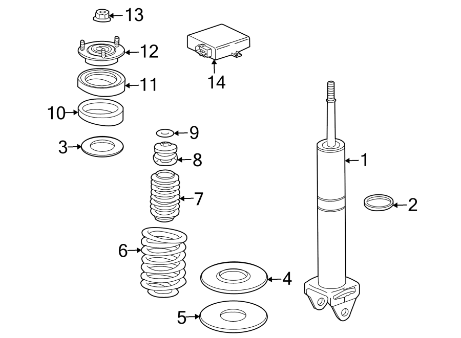 Diagram REAR SUSPENSION. STRUTS & COMPONENTS. for your 2014 Porsche Cayenne  S Hybrid Sport Utility 