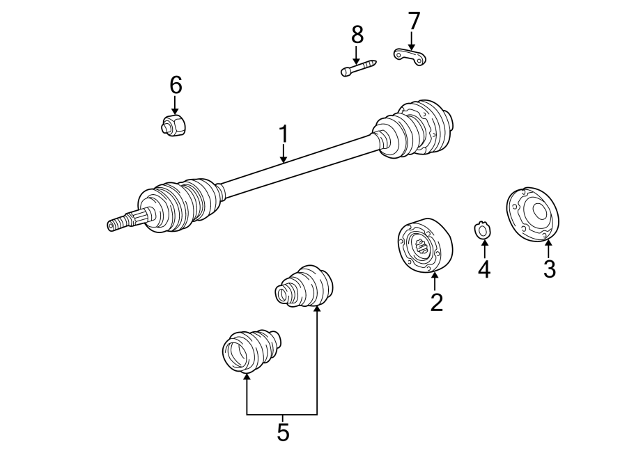 Diagram REAR SUSPENSION. DRIVE AXLES. for your 2018 Porsche Cayenne  Base Sport Utility 