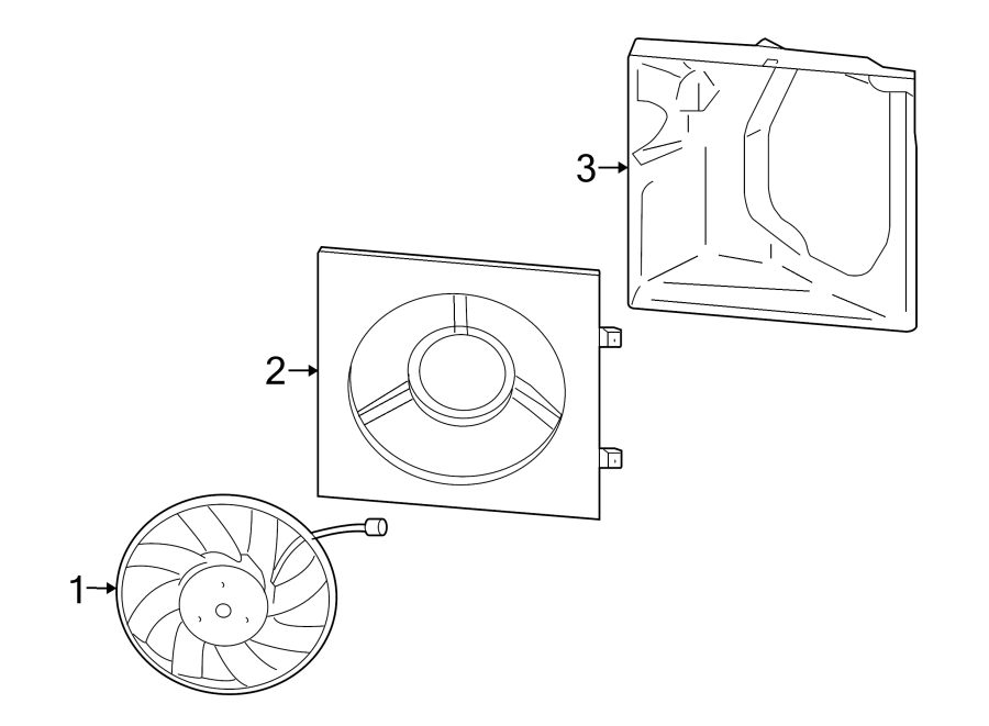 Diagram COOLING FAN. for your 2003 Porsche Cayenne   