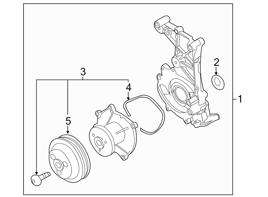 Diagram WATER PUMP. for your 2014 Porsche Cayenne   