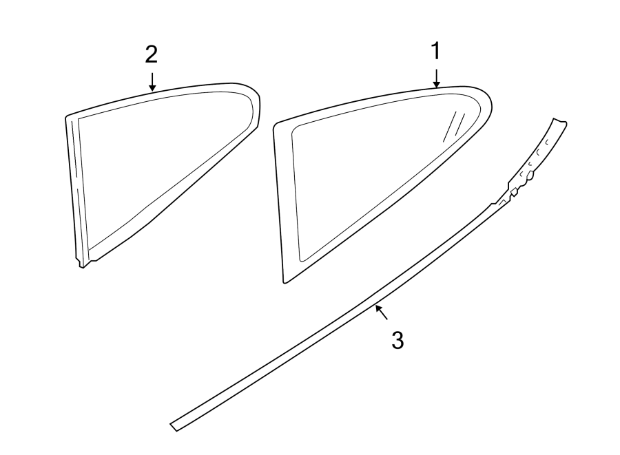 Diagram QUARTER PANEL. GLASS. for your 2014 Porsche Cayenne  Turbo Sport Utility 