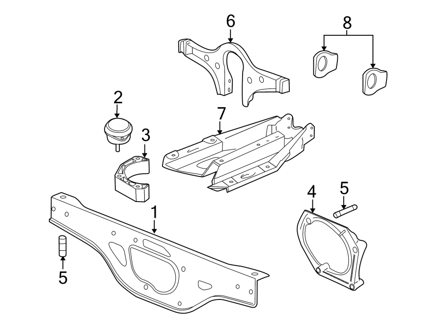 Diagram ENGINE MOUNTING. for your 2012 Porsche Cayenne   