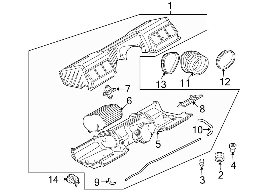 Diagram AIR INTAKE. for your 2008 Porsche Cayenne 4.8L V8 A/T GTS Sport Utility 