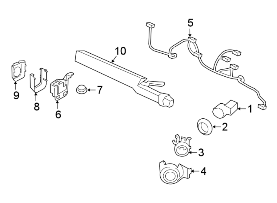 Diagram FRONT BUMPER. ELECTRICAL COMPONENTS. for your 2017 Porsche Cayenne  Platinum Edition Sport Utility 