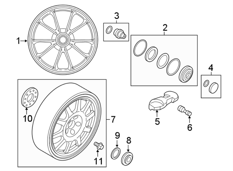 Diagram WHEELS. for your 2017 Porsche Cayenne  Turbo Sport Utility 