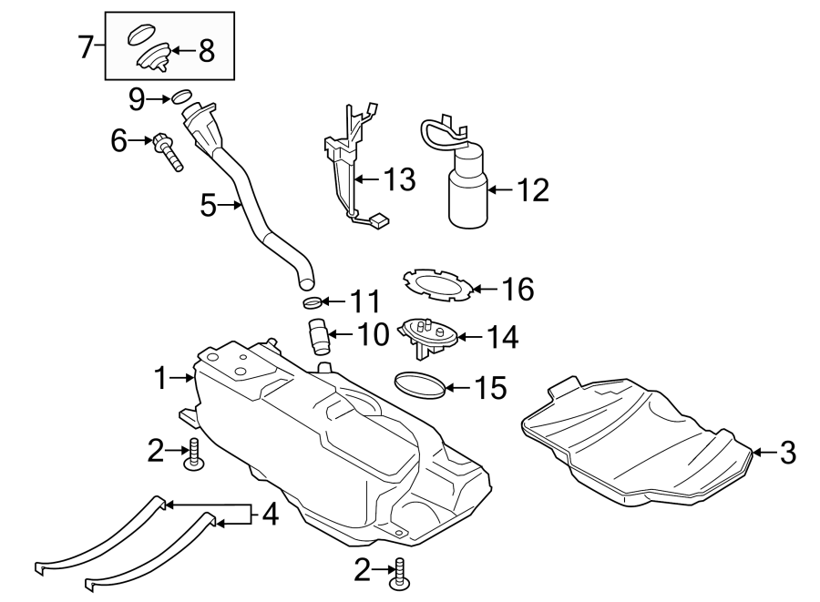 Diagram FUEL SYSTEM COMPONENTS. for your 2014 Porsche Cayenne  GTS Sport Utility 