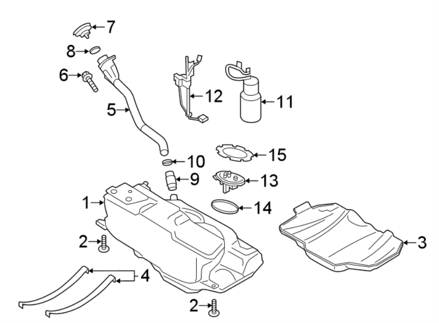 Diagram FUEL SYSTEM COMPONENTS. for your 2012 Porsche Cayenne   