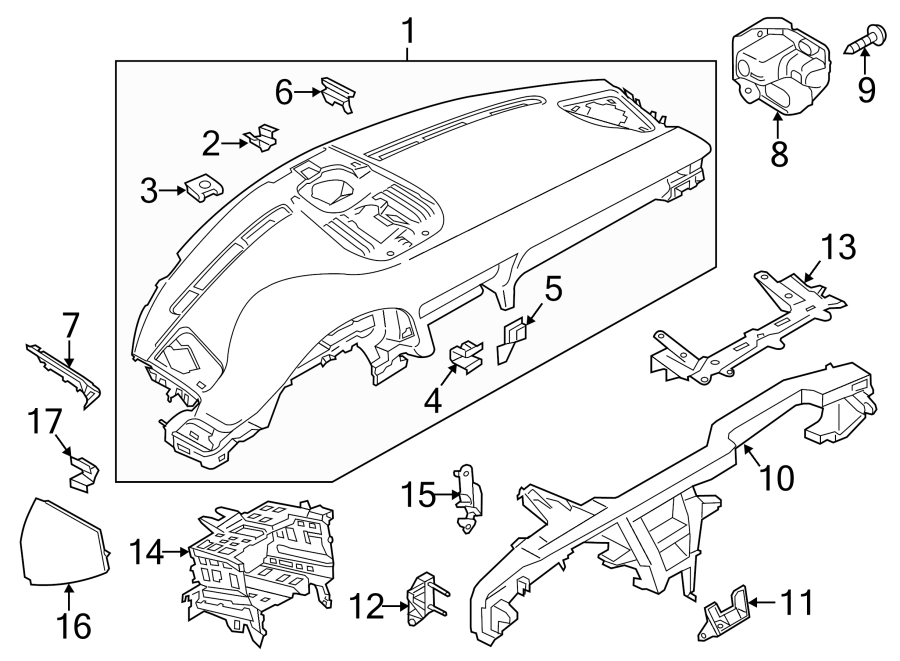 Diagram Instrument panel. for your Porsche