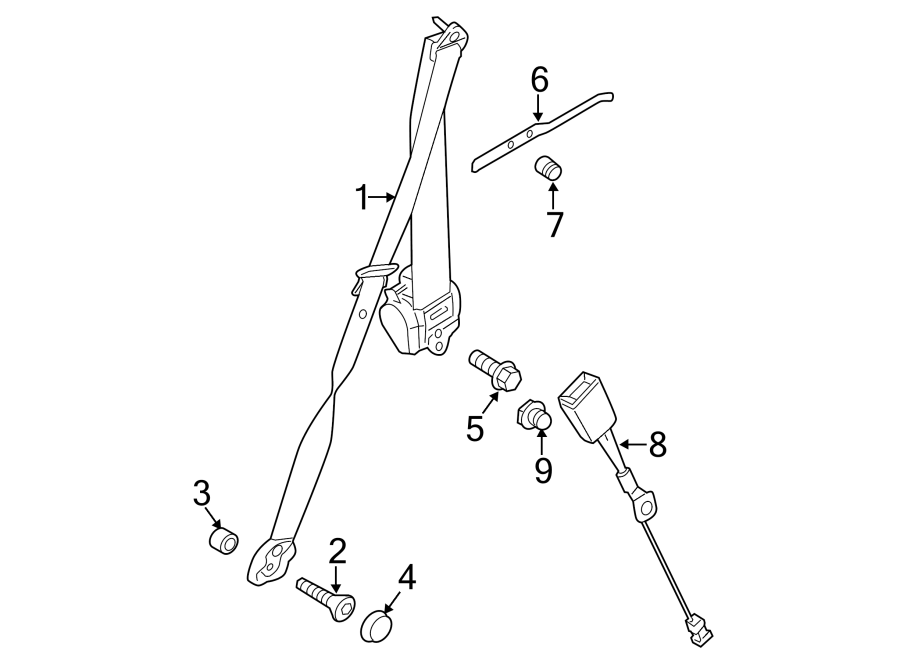 Diagram RESTRAINT SYSTEMS. FRONT SEAT BELTS. for your 2015 Porsche Cayenne  GTS Sport Utility 