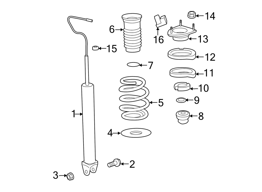 Diagram REAR SUSPENSION. STRUTS & COMPONENTS. for your Porsche Cayenne  