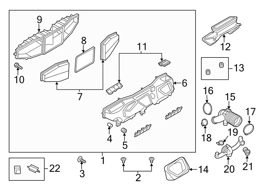 Diagram AIR INTAKE. for your 2010 Porsche Cayman   