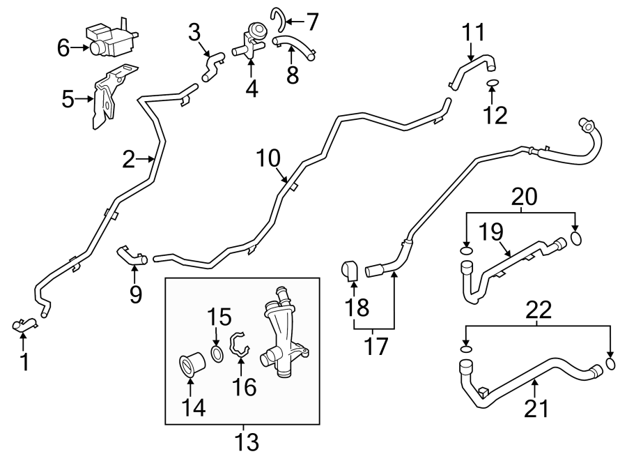 Diagram HOSES & PIPES. for your 2023 Porsche Macan   