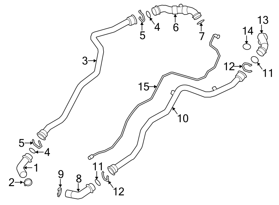 Diagram HOSES & PIPES. for your 2010 Porsche Cayenne   