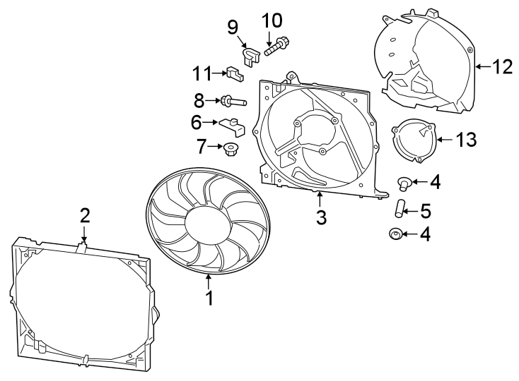 Diagram COOLING FAN. for your 2004 Porsche Cayenne  Turbo Sport Utility 