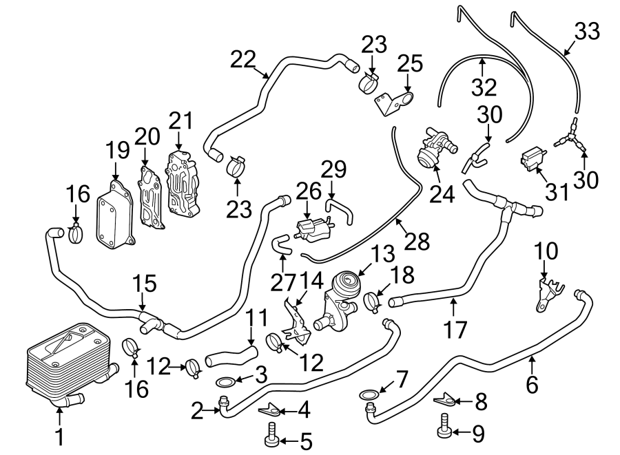 Diagram TRANS oil cooler. for your 2010 Porsche Cayenne  Turbo Sport Utility 