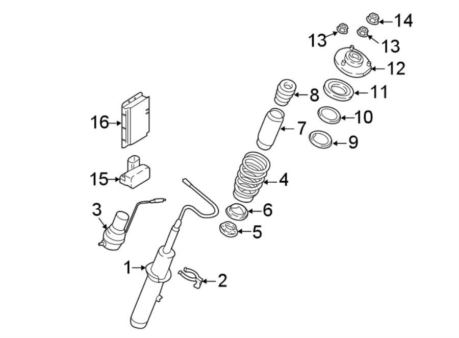 Diagram FRONT SUSPENSION. STRUTS & COMPONENTS. for your 2017 Porsche Cayenne  Turbo S Sport Utility 