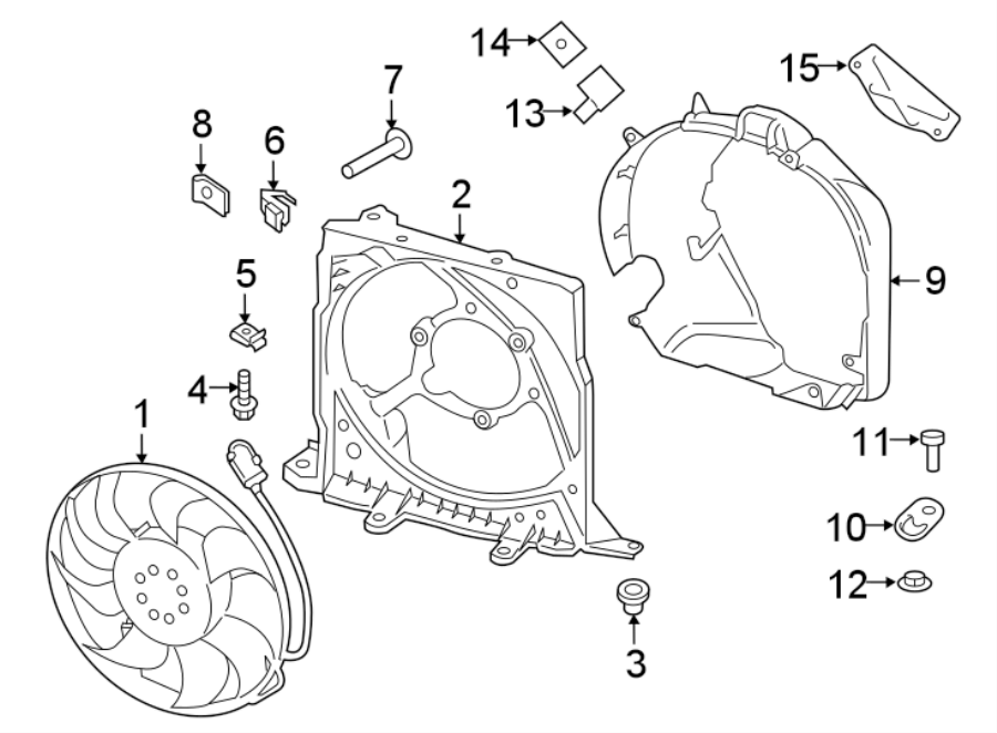 Diagram COOLING FAN. for your 2020 Porsche Cayenne   