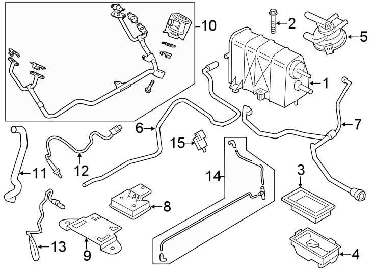 Diagram EMISSION SYSTEM. EMISSION COMPONENTS. for your 2012 Porsche Cayenne   