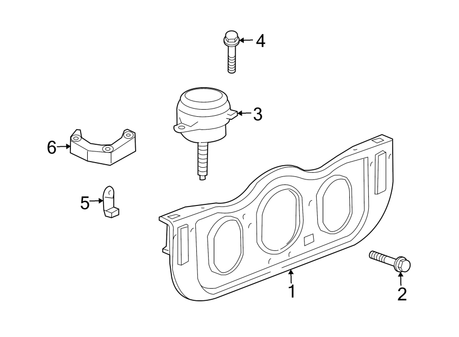 Diagram ENGINE MOUNTING. for your 2006 Porsche Cayenne  Turbo Sport Utility 