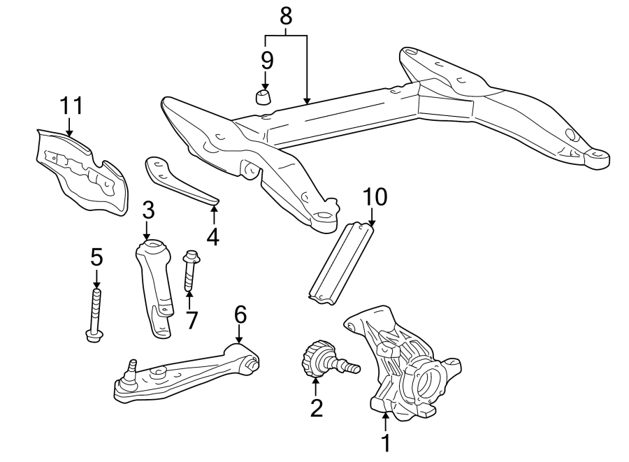 Diagram FRONT SUSPENSION. SUSPENSION COMPONENTS. for your 1995 Porsche