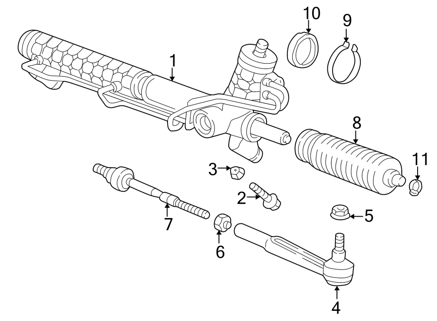 Diagram STEERING GEAR & LINKAGE. for your 2014 Porsche Cayenne  Turbo S Sport Utility 