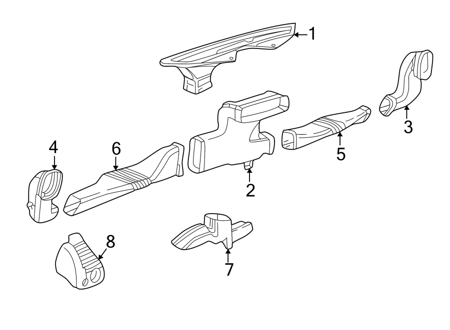 Diagram INSTRUMENT PANEL. DUCTS. for your 2009 Porsche Cayenne  S Sport Utility 