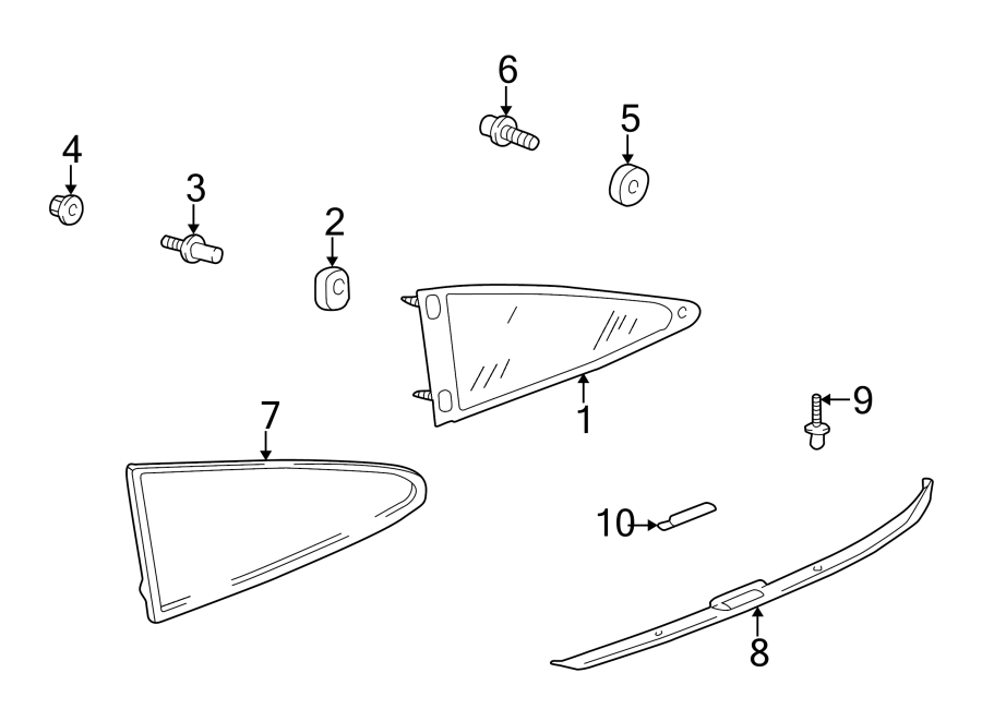 Diagram QUARTER PANEL. GLASS. for your 2014 Porsche Cayenne  Turbo Sport Utility 