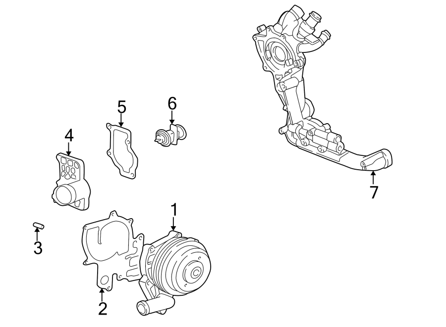 Diagram WATER PUMP. for your 2021 Porsche Macan   