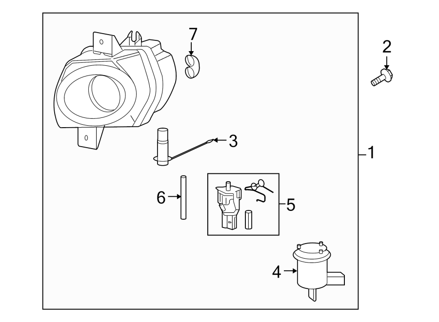 Diagram FRONT LAMPS. FOG LAMPS. for your 2010 Porsche Cayenne   