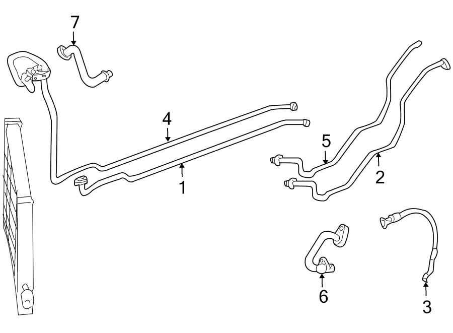 Diagram AIR CONDITIONER & HEATER. REAR AC LINES. for your 2004 Porsche Cayenne  Base Sport Utility 