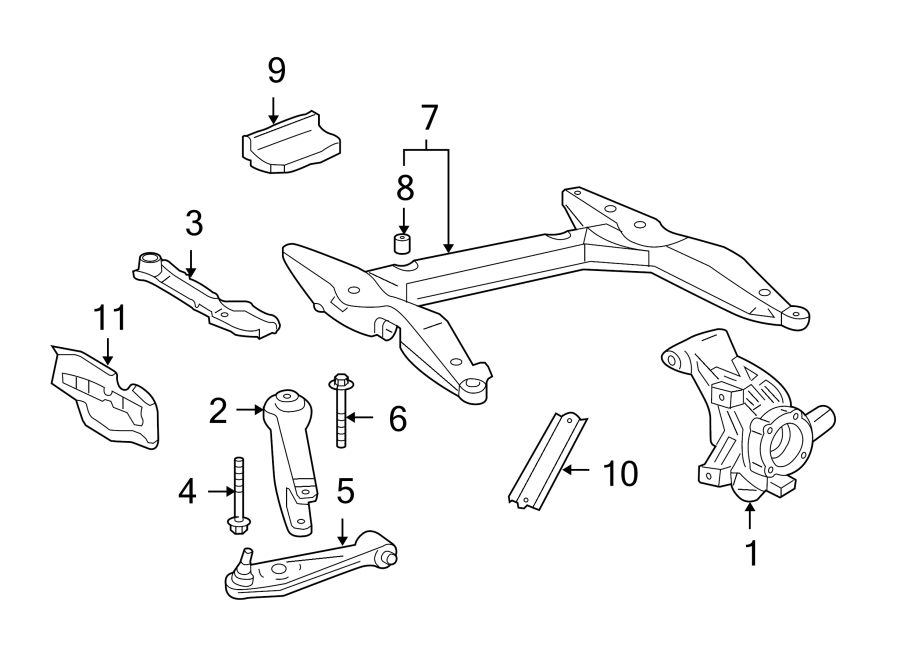 Diagram FRONT SUSPENSION. SUSPENSION COMPONENTS. for your Porsche