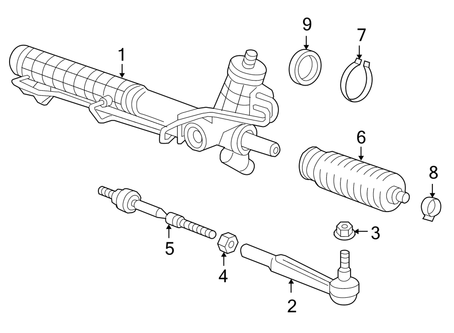 Diagram STEERING GEAR & LINKAGE. for your 2014 Porsche Cayenne  Turbo S Sport Utility 