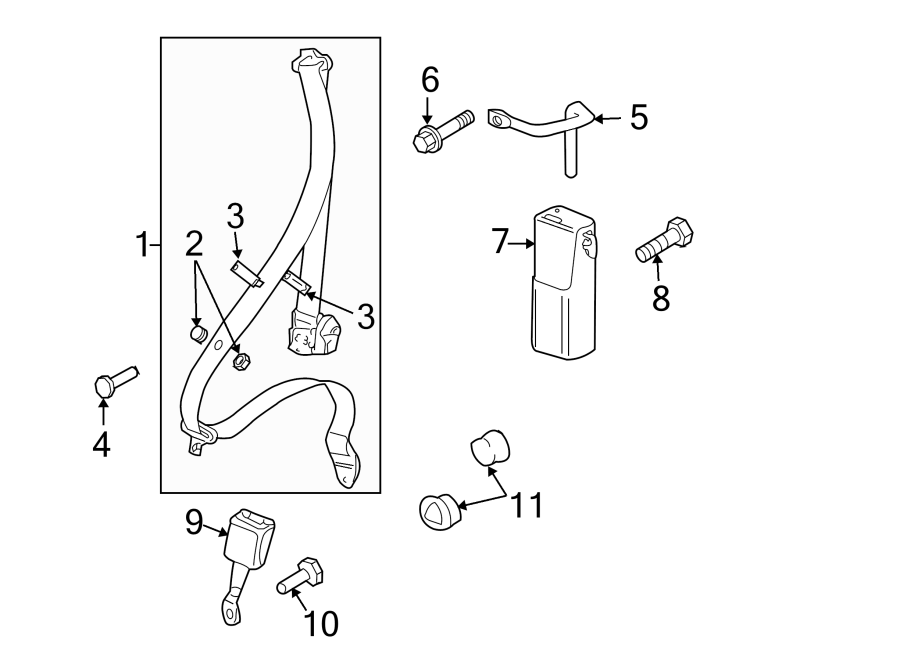 RESTRAINT SYSTEMS. FRONT SEAT BELTS.