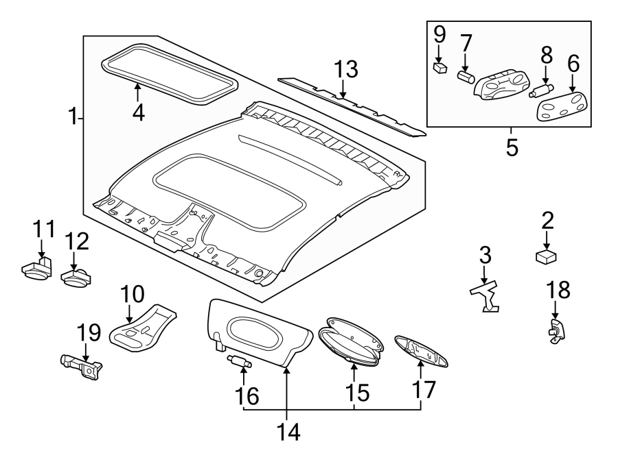 ROOF. INTERIOR TRIM.