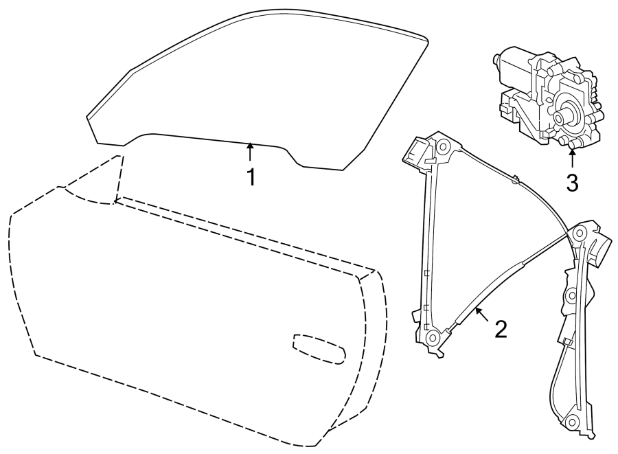 Diagram DOOR. GLASS & HARDWARE. for your 2024 Porsche Cayenne   