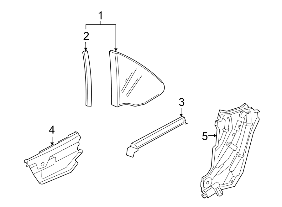 Diagram QUARTER PANEL. GLASS. for your 2015 Porsche Cayenne   