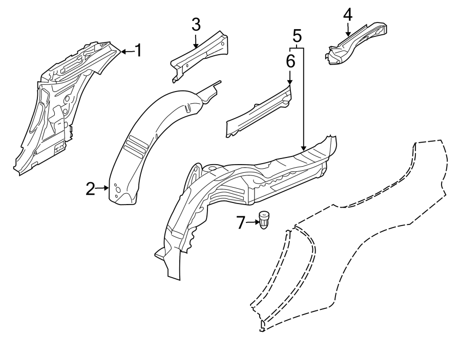 7QUARTER PANEL. INNER STRUCTURE.https://images.simplepart.com/images/parts/motor/fullsize/6936387.png