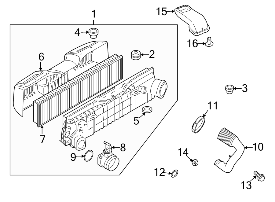 Diagram AIR INTAKE. for your 2018 Porsche Panamera   