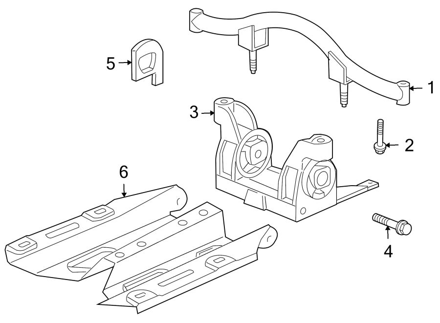 Diagram TRANS MOUNTING. for your 2012 Porsche Cayenne   