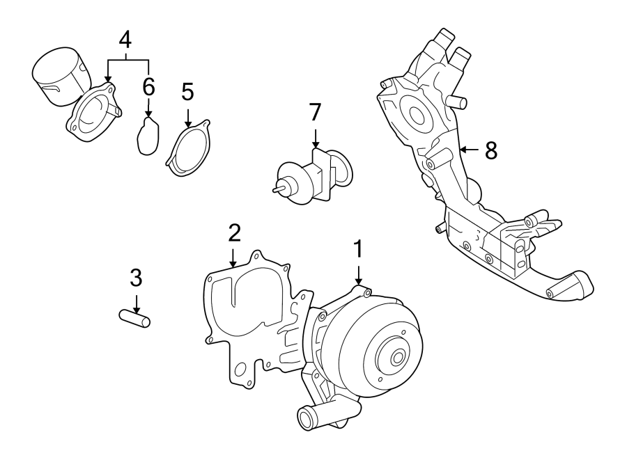 Diagram WATER PUMP. for your 2020 Porsche Cayenne   