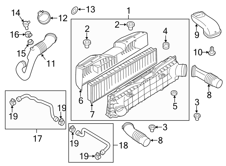 Diagram AIR INTAKE. for your 2021 Porsche Taycan   