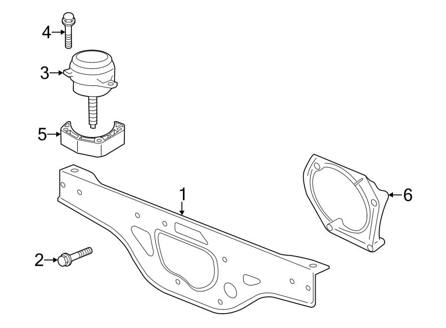 Diagram ENGINE MOUNTING. for your 2011 Porsche Cayenne   