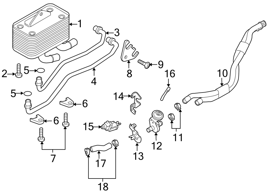 Diagram TRANS OIL COOLER. for your 2009 Porsche Cayenne   