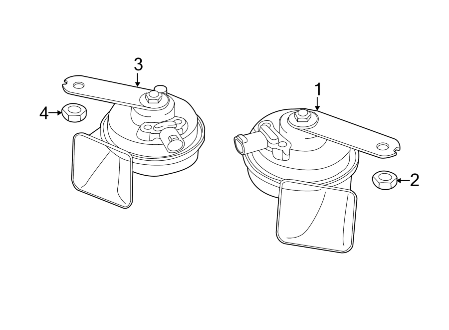 Diagram HORN. for your 2010 Porsche Cayman   