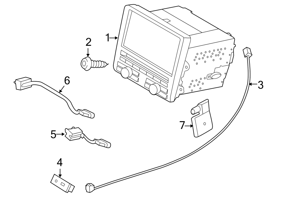 1INSTRUMENT PANEL. NAVIGATION SYSTEM COMPONENTS.https://images.simplepart.com/images/parts/motor/fullsize/6937275.png