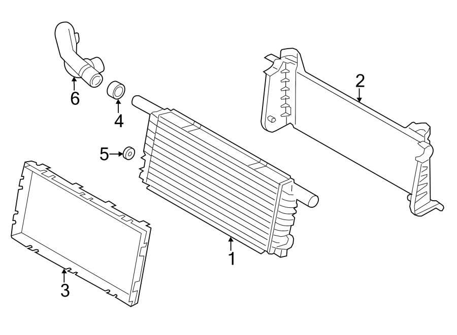 Diagram RADIATOR & COMPONENTS. for your 2014 Porsche Cayenne  S Sport Utility 